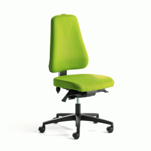 Kancelárska stolička Brighton, vysoká opierka, zelená/čierny podstavec