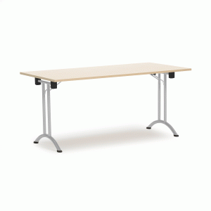 Skladací rokovací stôl Marina, 1600x800 mm, brezový laminát/šedá