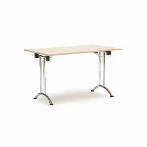 Skladací stôl Marina, 1200x800 mm, brezový laminát, chróm