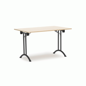 Skladací stôl Marina, 1200x800 mm, brezový laminát, čierna