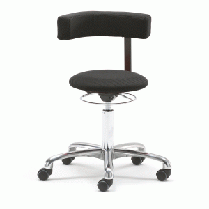 Aktívna balančná stolička Twist, s rotačným operadlom, čierna