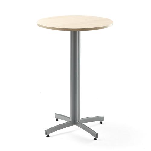 Barový stôl SANNA, Ø 700x1050 mm, breza, šedá