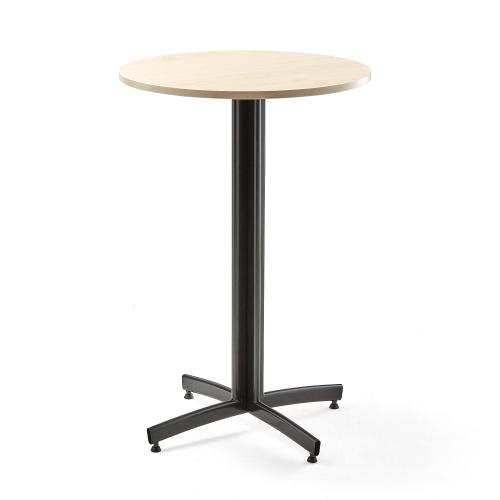 Barový stôl SANNA, Ø 700x1050 mm, breza, čierna