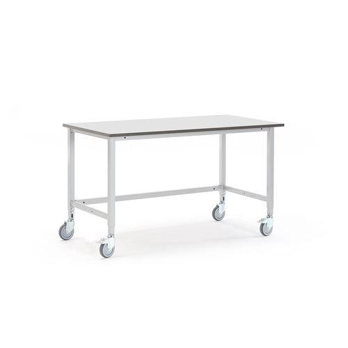 Mobilný dielenský stôl MOTION, manuálne nastaviteľný, 1500x800 mm