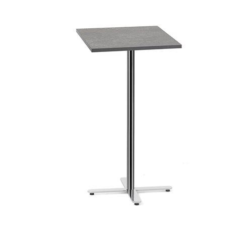 Barový stôl TILO, 1090x600x600 mm, chróm / šedá