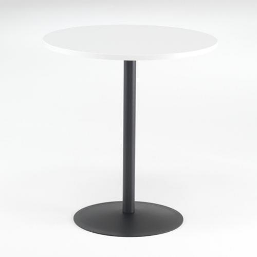 Kaviarenský stôl ASTRID, Ø 700 x V 735 mm, biela / čierna