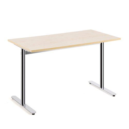 Stôl TILO, 1200x800x720 mm, chróm / breza