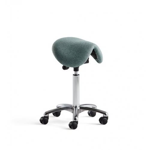 Sedlová kancelárska stolička DERBY, tyrkysová tkanina